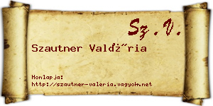 Szautner Valéria névjegykártya